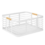 mDesign Steel Organizer, Matte White/Natural (25945)