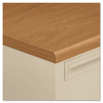 38000 Series Left Pedestal Desk, 72" X 36" X 29.5", Harvest/putty