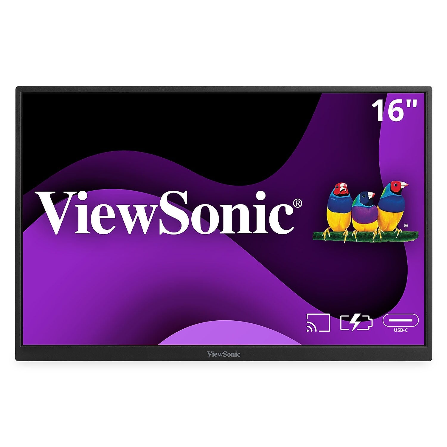 ViewSonic 16" 60Hz LED Monitor, Black (VG1656N)