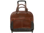 McKlein REDWOOD 15" Leather Rolling Laptop Bag, Red (99696)
