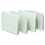 Pressboard Expanding File Folders, 1/3-Cut Tabs: Assorted, Letter Size, 1" Expansion, Green, 25/Box