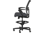 HON Ignition 2.0 ReActiv Back Vinyl Task Stool with Footrest and Lumbar Support, Black  (HITSRA.S0.F.H.0S.SX23.BL.SB.T)
