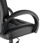 Alera Strada Series High-Back Swivel/tilt Top-Grain Leather Chair, Supports Up To 275 Lb, 17.91" To 21.85" Seat Height, Black