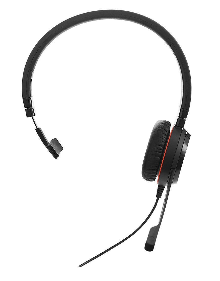 Jabra Evolve 20SE UC Mono Noise Canceling Computer Headset, Over-the-Head, Black (4993-829-409)