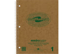 Roaring Spring Paper Products Environotes 1-Subject Notebooks, 8.5" x 11", College Ruled, 70 Sheets, Brown, 24/Pack (13440CS)