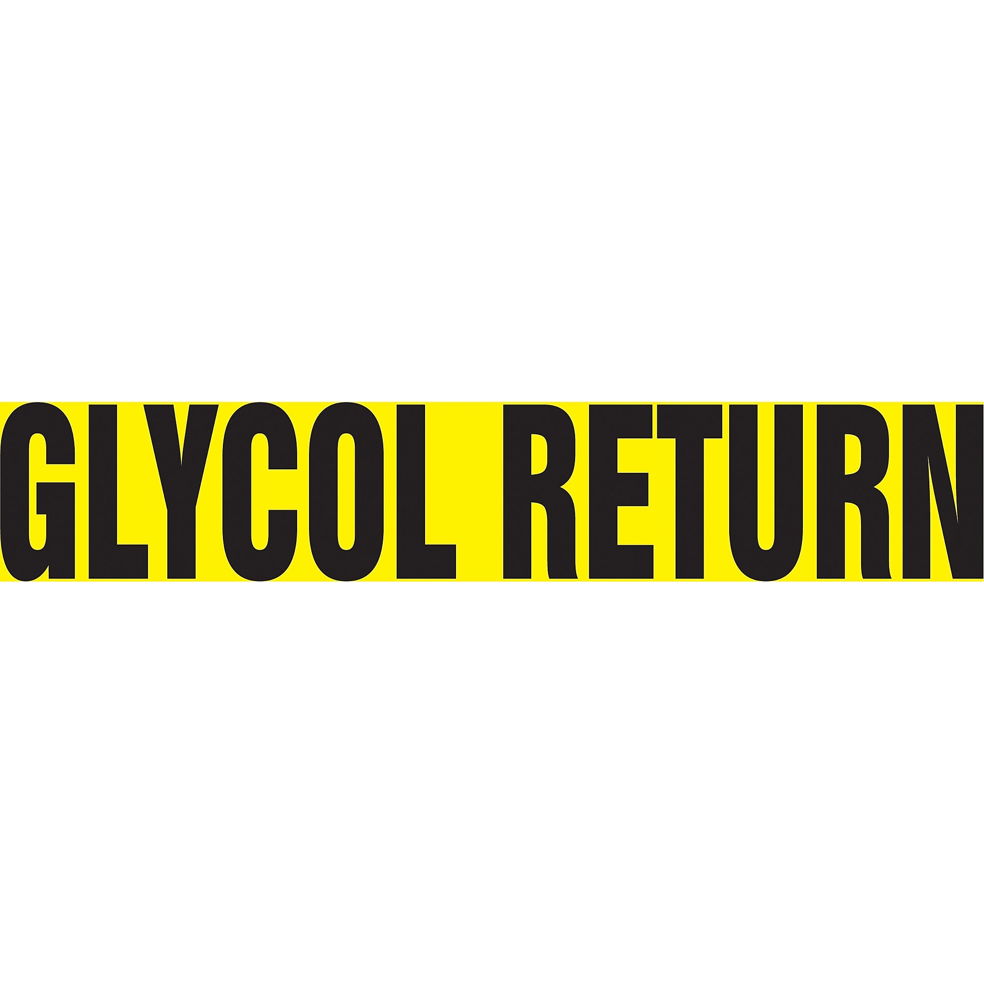 Accuform Self-Stick Pipe Marker, GLYCOL RETURN, 1-1/2" to 2", Black/Yellow (RPK365SSB)