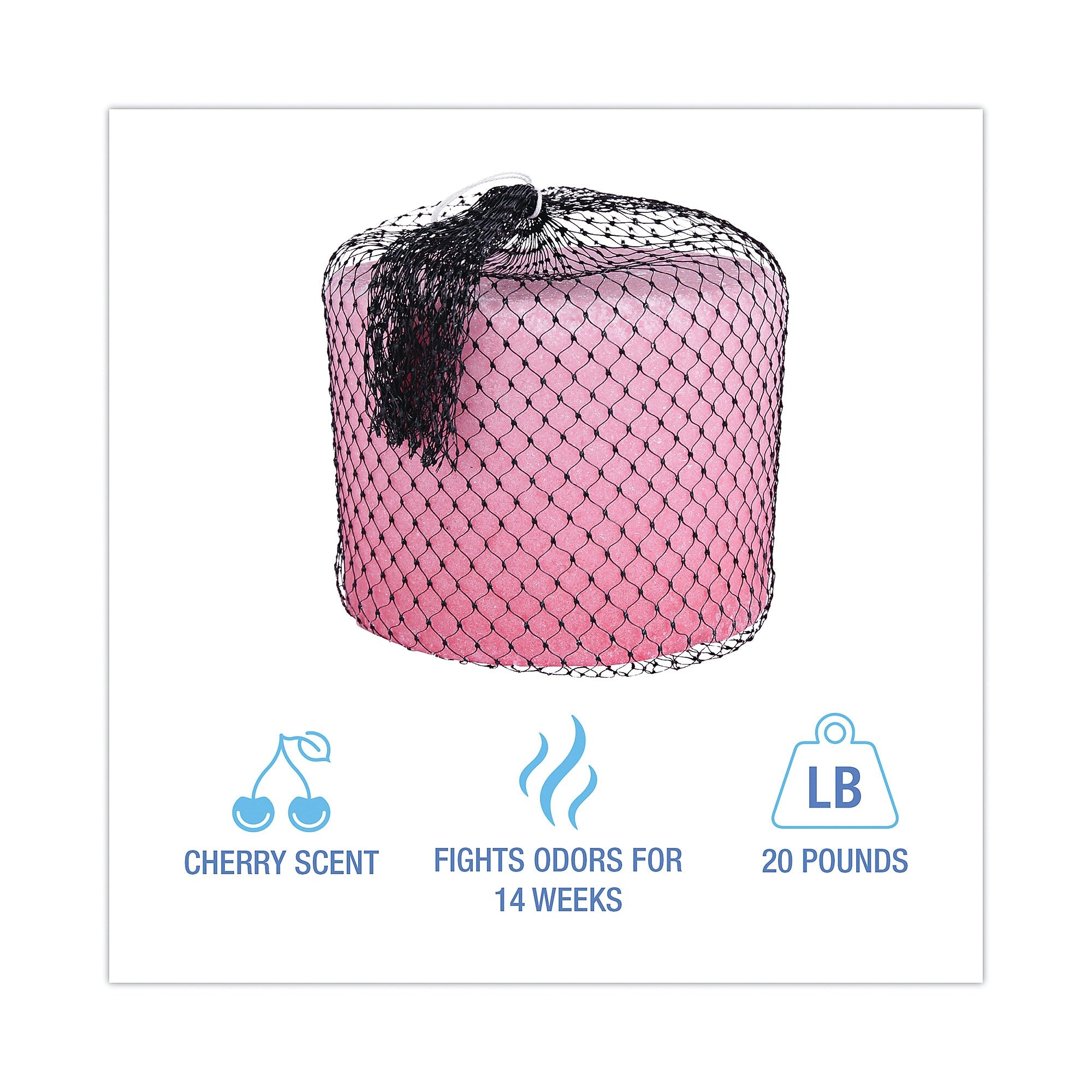 Boardwalk 14-Week Super Block Deodorizer, 20lb, Pink, Cherry