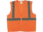 Protective Industrial Products High Visibility Sleeveless Safety Vest, ANSI Class R2, Orange, Medium (302-MVGZOR-M)