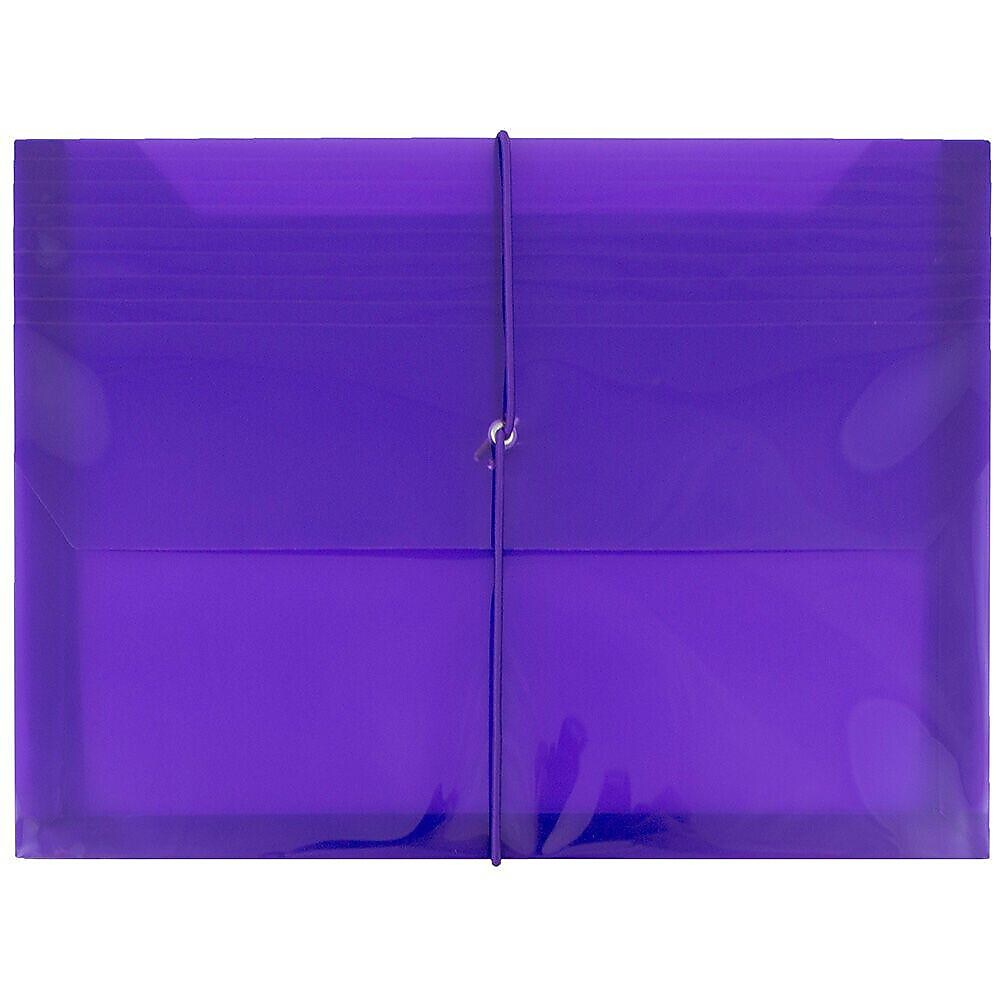 JAM Paper Premium Plastic Document File, Letter, Purple, 3/Pack (218E25PUBX3)