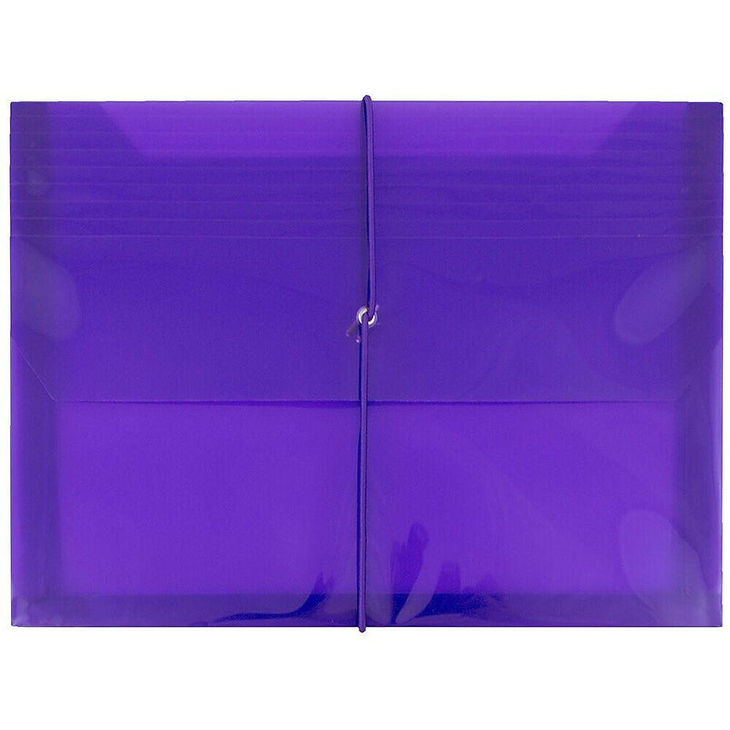 JAM Paper Premium Plastic Document File, Letter, Purple, 3/Pack (218E25PUBX3)