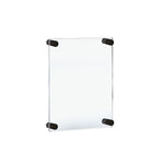 Azar Poster Holder, 12.5" x 18", Wall Mounted, Black, Acrylic (105506-BLK)