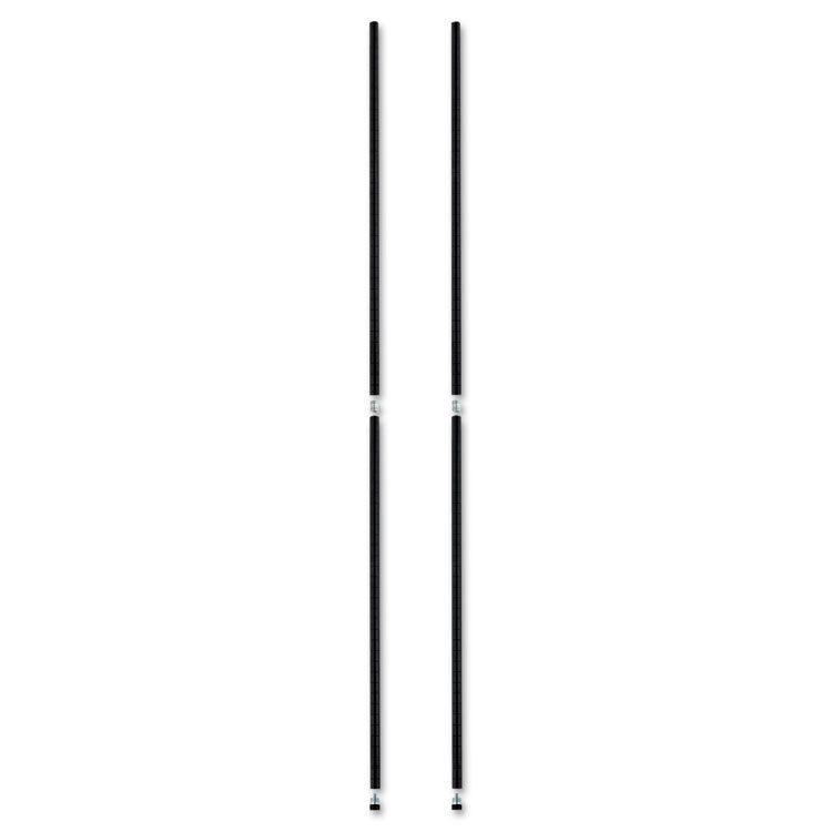 Stackable Posts For Wire Shelving, 36 "high, Black, 4/pack