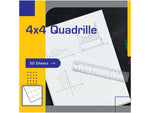 Better Office Graph Pad, 8.5" x 11", Quad-Ruled, White, 50 Sheets/Pad (25602)