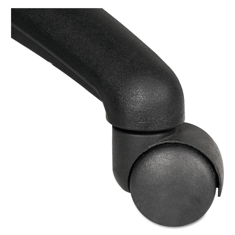Alera Dual Wheel Hooded Casters, B Stem, 1.5" Caster, Black, 5/Set (ALECASTERHT1)
