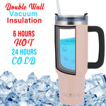 Brentwood Geojug Stainless Steel Double Walled Tumbler Cup, 40 oz., Pink (CMB-1200PK)