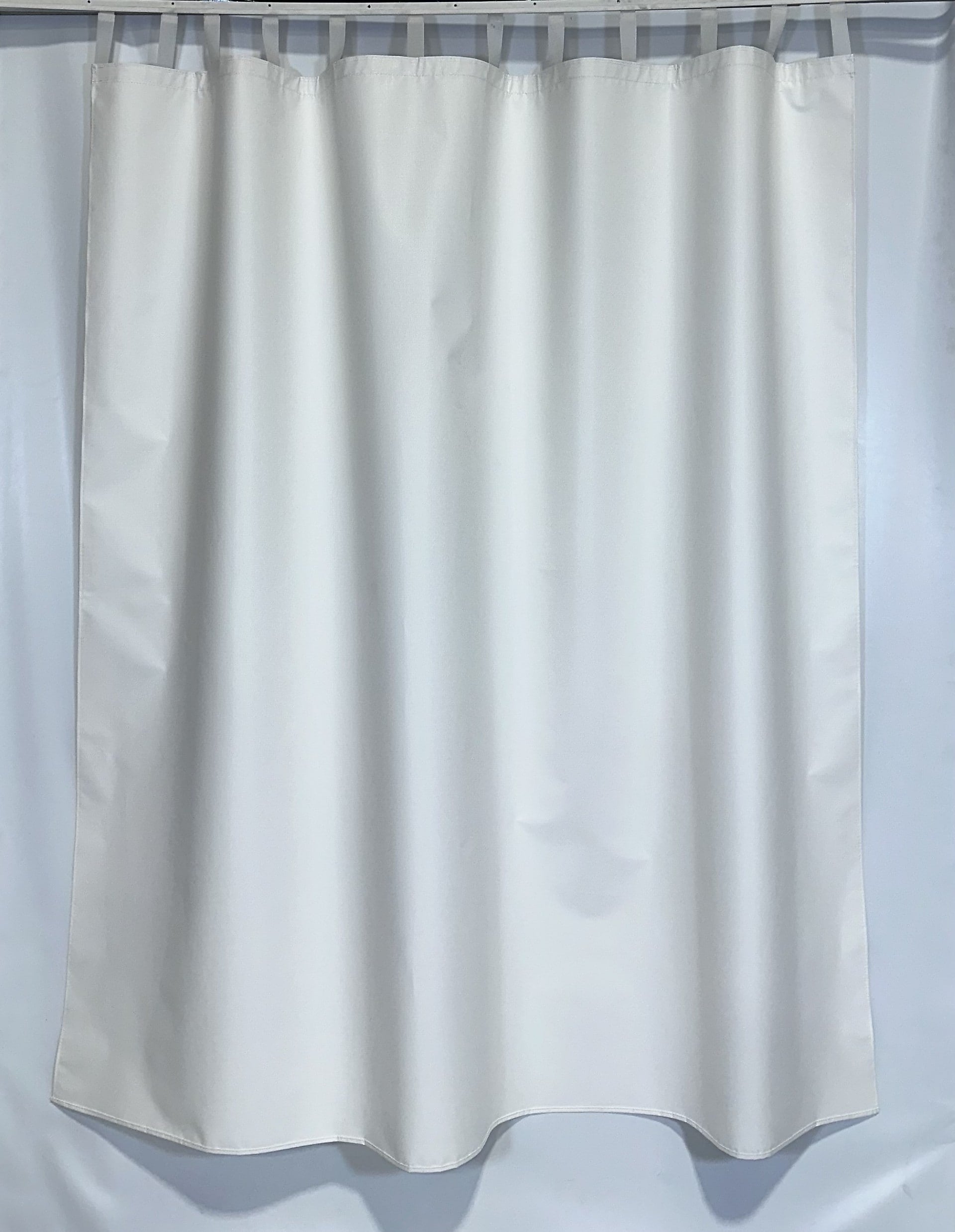 Gary Manufacturing  Anti-Ligature 70" x 72" Vinyl Shower Curtains, Hook & Loop Slider Tabs, White, 12/Case (STPSTDST)