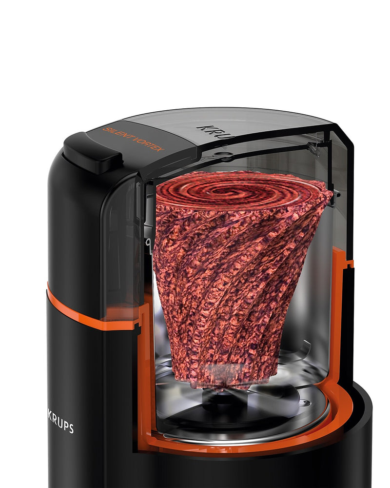 Krups Silent Vortex Blade Coffee Grinder, Black (GX332850)