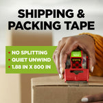 Scotch Sure-Start Packing Tape with Dispenser, 1.88" x 22.2 yds., Clear, 6/Pack (145-6)