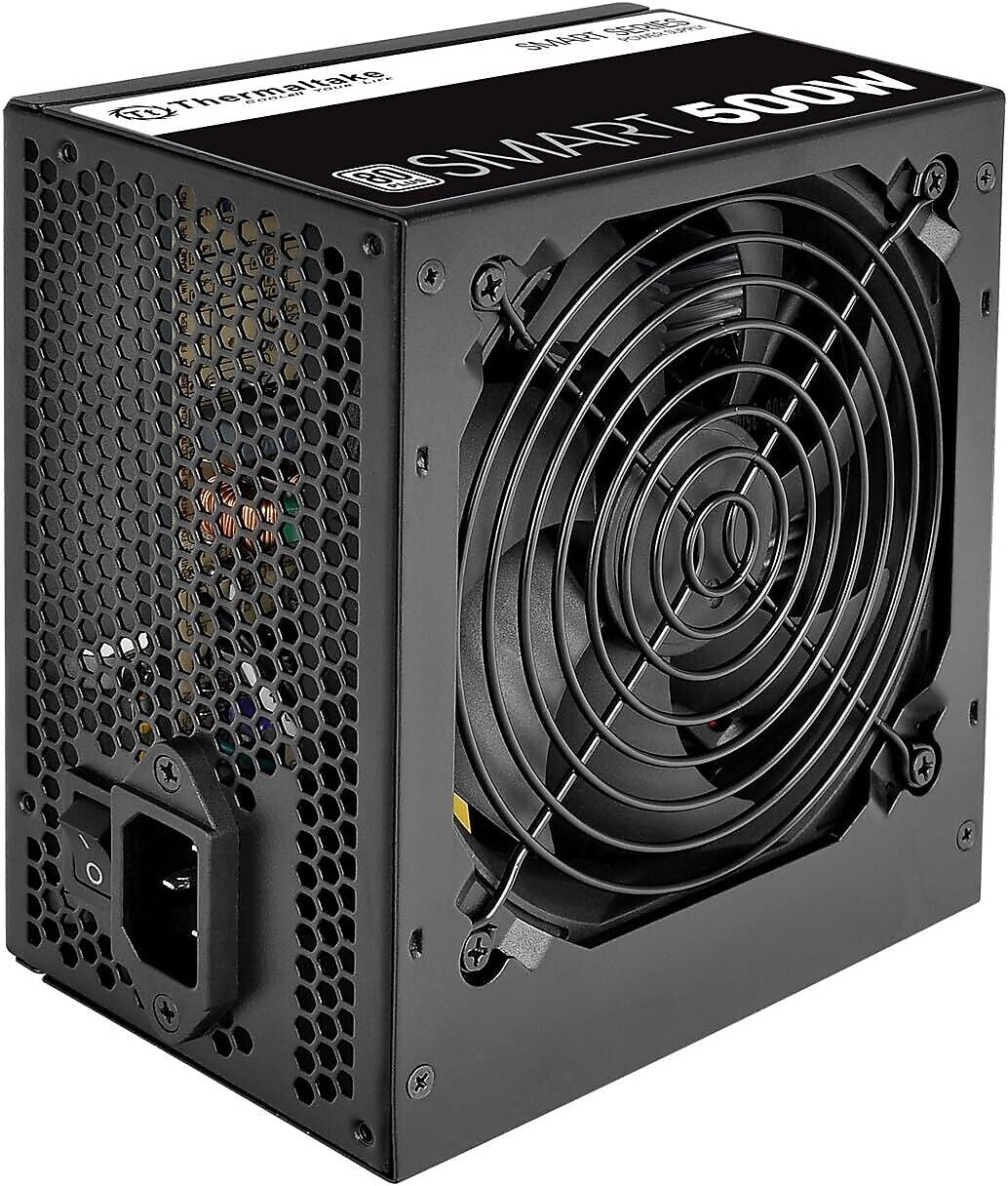 Thermaltake Smart 500W ATX 80 PLUS Power Supply, Black (PS-SPW-0500NNFAWU-1)