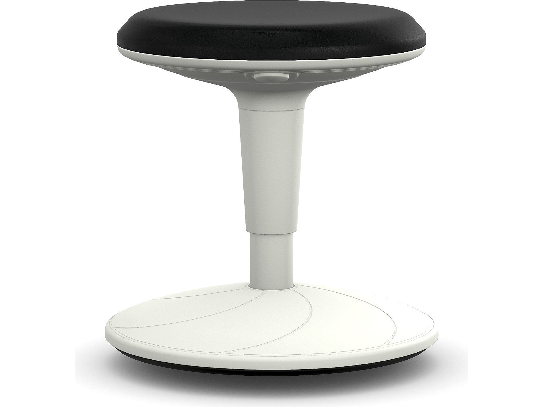HON Revel Armless Plastic Task Stool, Black/White (HEFS01.BL)