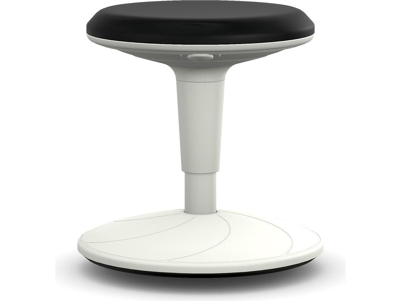 HON Revel Armless Plastic Task Stool, Black/White (HEFS01.BL)