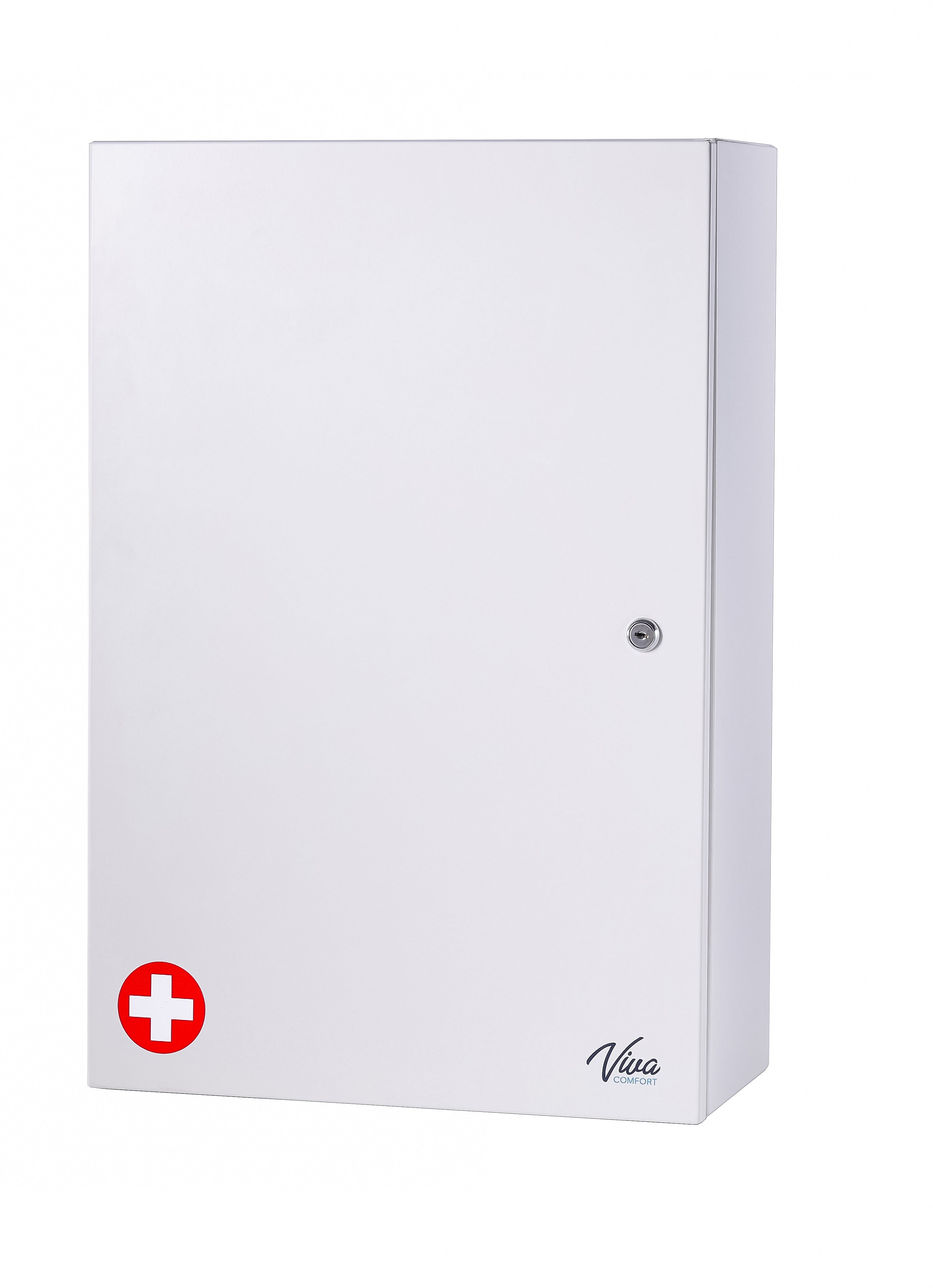 Viva Comfort Large Double Door Medicine Locking Secure Storage Medical Cabinet, 1.7 cu. ft., White (ADIME999-03-WHI-MK)