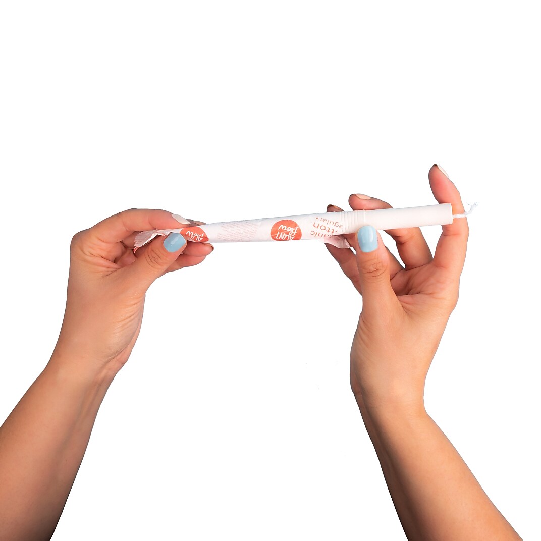 Aunt Flow Regular Absorbency Cotton Tampons, Cardboard Applicator, 500/Carton (AF-TAMP-APL-500)