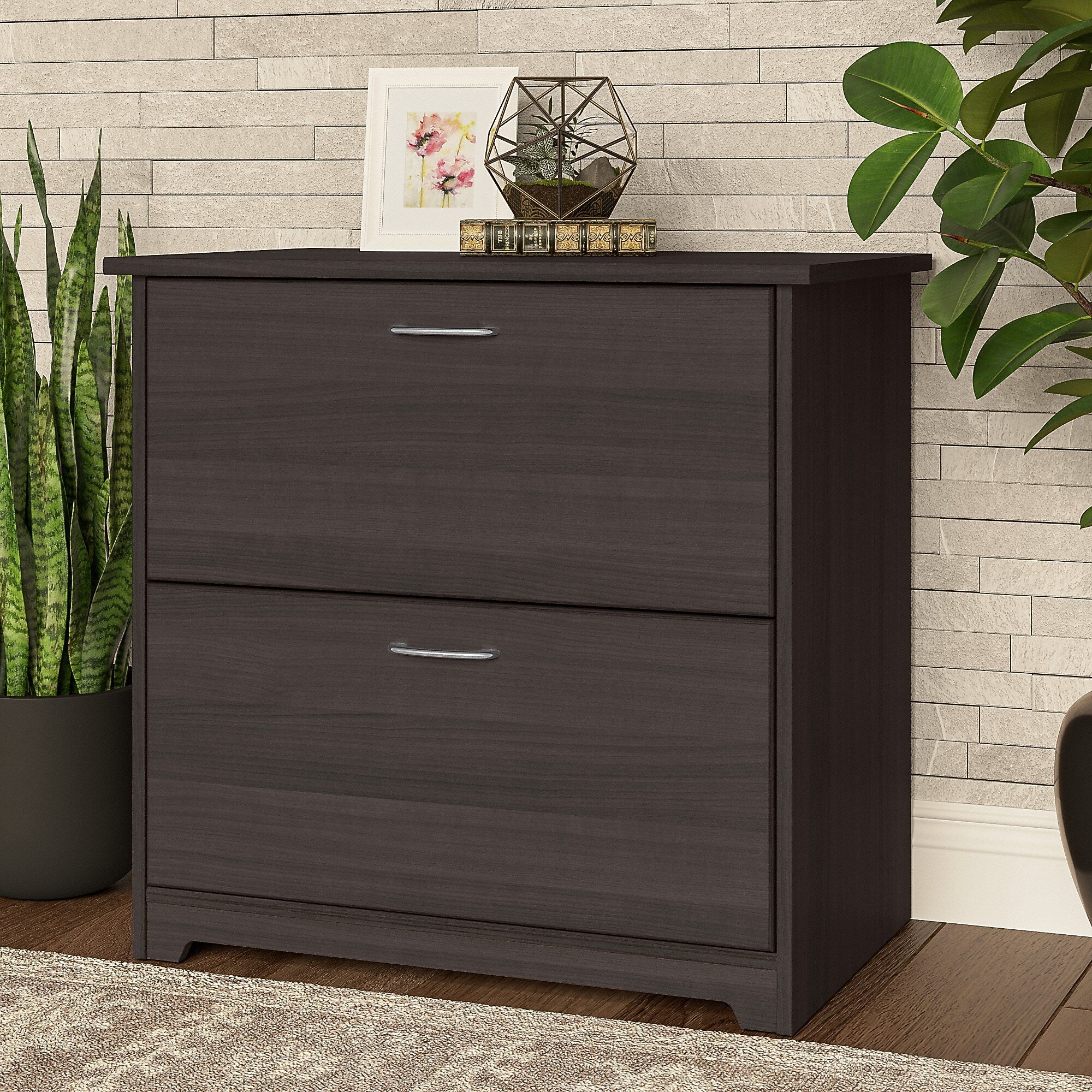Bush Furniture Cabot Lateral File Cabinet, Heather Gray (WC31780)