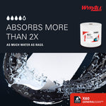 WypAll X60 Nylon Cleaning Wipers, 13.4" x 12.5", White, 1100 Sheets/Roll, 1100 Wipers/Box (KCC34955)