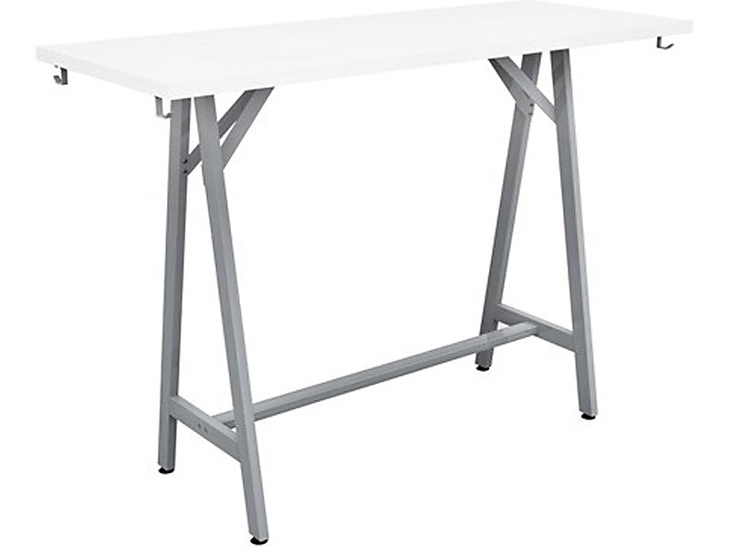 Safco Spark Teaming Table, 24" x 60", Designer White (SPK6024SLDSWT)