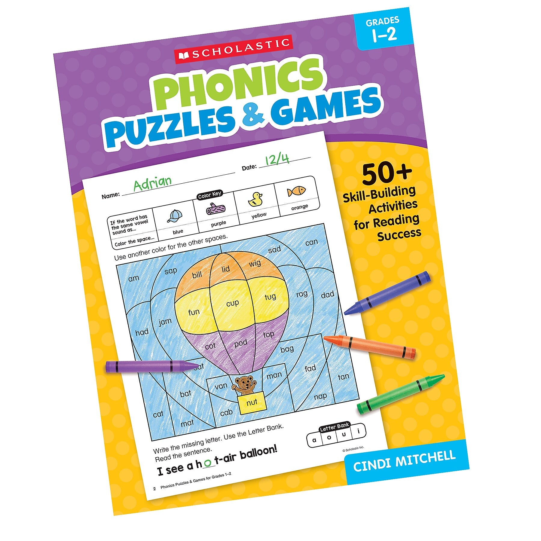 Phonics Puzzles & Games Activity Book for Grades 1-2 (SC-9781546113812)