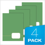 Oxford Monogram Executive 2-Pocket Presentation Folders, Light Green/Gold, 4/Pack (OXF 04164)