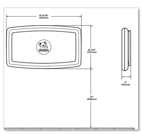 Koala Kare Baby Changing Station, 36.5 x 54.25, Beige (KKPKB30000)