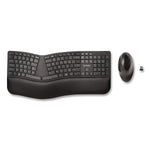Kensington Pro Fit Ergo K75406US Wireless Ergonomic Keyboard and Optical Mouse Combo, Black (KMW75406)