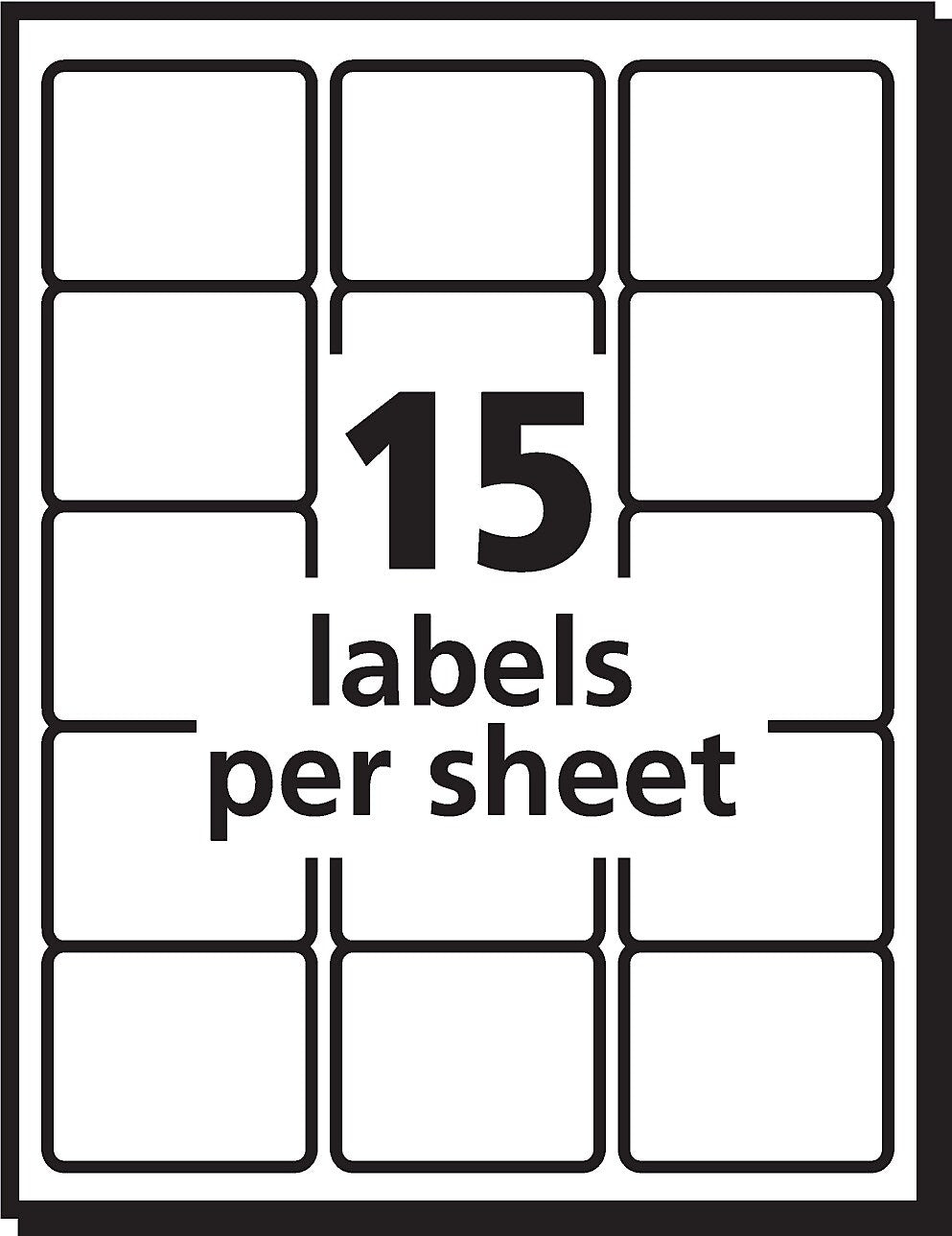 Avery TrueBlock Laser Durable ID Labels, 2" x 2-5/8", White, 750 Labels/Box (6578)