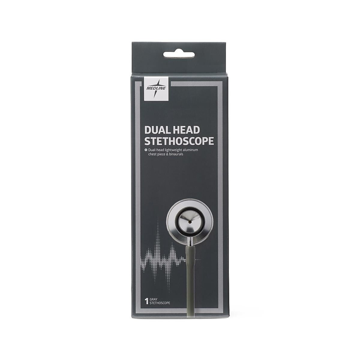 Medline Dual Head Stethoscope, Gray (MDS926202)