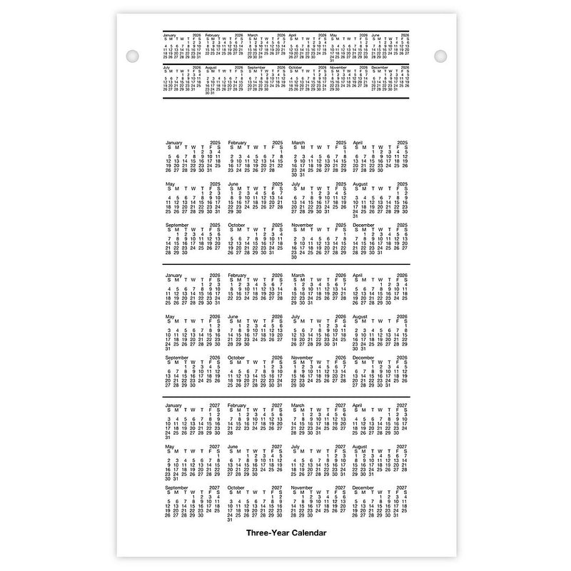 2026 AT-A-GLANCE 8" x 5" Daily Desk Pad Calendar Refill Pages, White/Black (E458-50-26)
