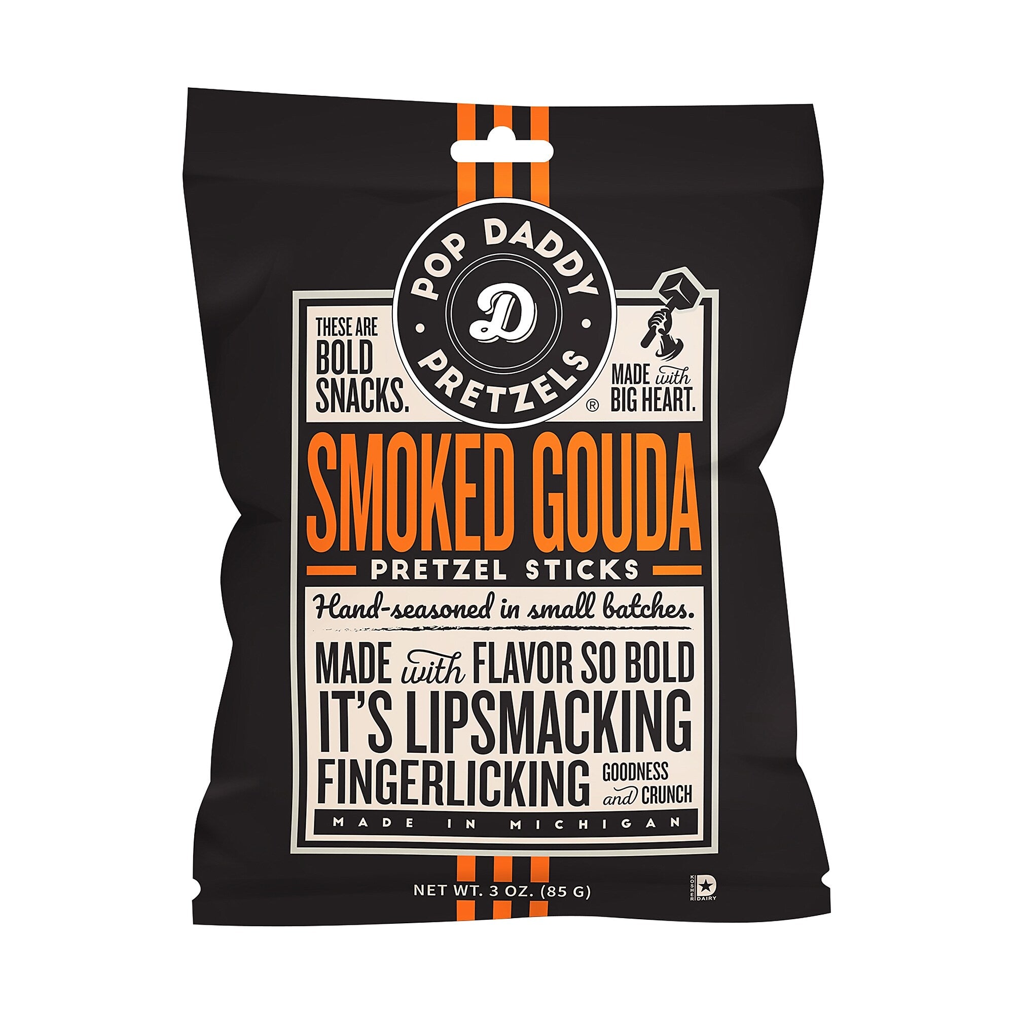 Pop Daddy Smoked Gouda Pretzel Sticks, 45 oz., 15/Pack (220-02548)