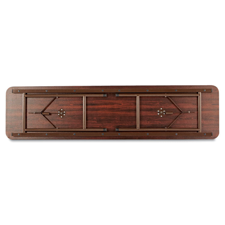 Wood Folding Table, Rectangular, 71.88w X 17.75d X 29.13h, Mahogany