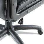 Alera Fraze Series Executive High-Back Swivel/tilt Bonded Leather Chair, Supports 275 Lb, 17.71" To 21.65" Seat Height, Black