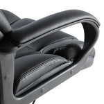 Alera Fraze Series Executive High-Back Swivel/tilt Bonded Leather Chair, Supports 275 Lb, 17.71" To 21.65" Seat Height, Black