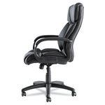 Alera Fraze Series Executive High-Back Swivel/tilt Bonded Leather Chair, Supports 275 Lb, 17.71" To 21.65" Seat Height, Black