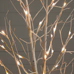 Nearly Natural 6-ft Pre-Lit Artificial White Birch Tree with 90 White LED Lights (T4931)