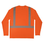 Chill-its 6688 High Visibility Long Sleeve T-Shirt, ANSI Class R2, Orange, Small (12230)