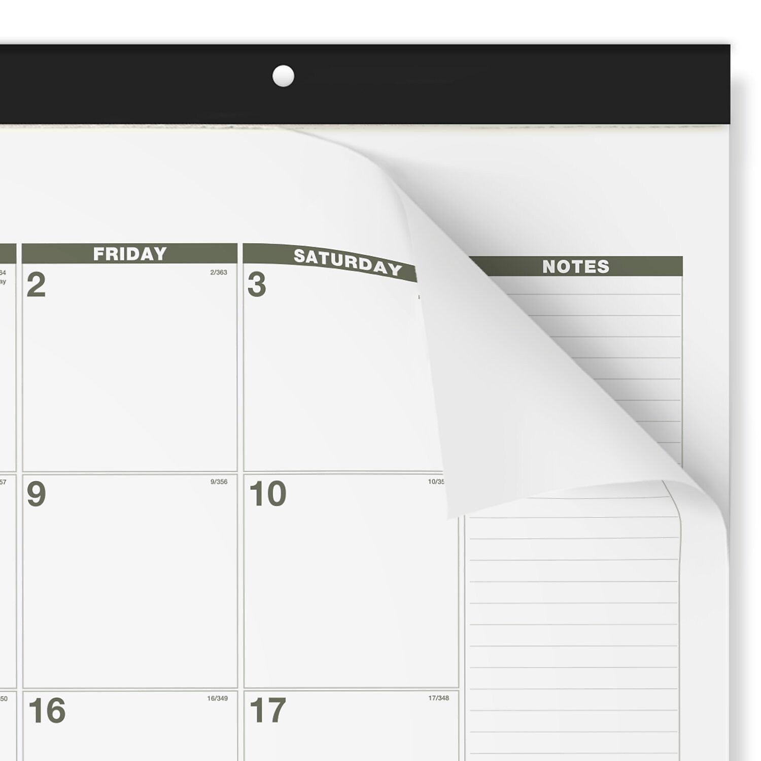 2026 AT-A-GLANCE Recycled 21.75" x 17" Monthly Desk Calendar, Green/Black (SK32G-00-26)