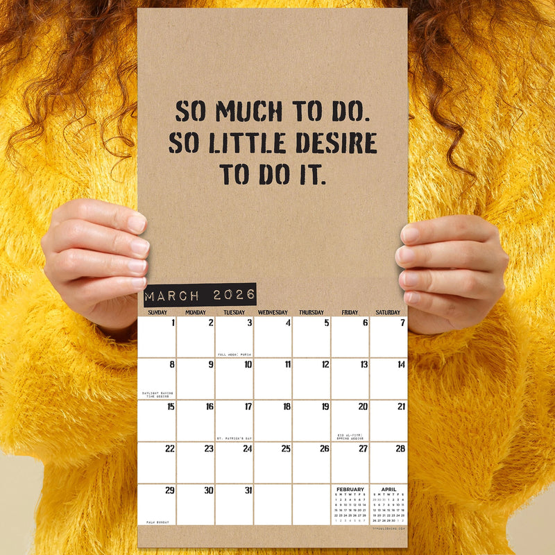 2026 TF Publishing 12" x 17" TF Publishing 7" x 7" Anti-Affirmations & Sarcasm Mini Calendar 26-2100