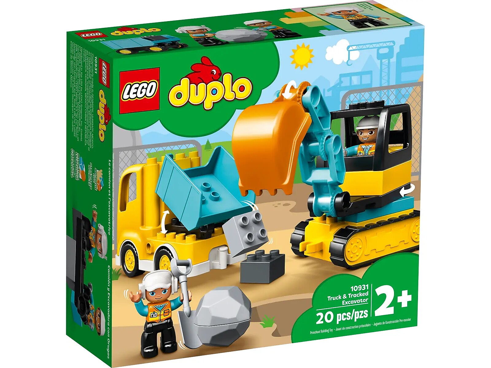 LEGO DUPLO Truck & Tracked Excavator Building Set (10931)