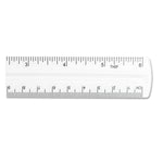 Transparent Shatter-Resistant Plastic Ruler, Standard/metric, 6" Long, Clear