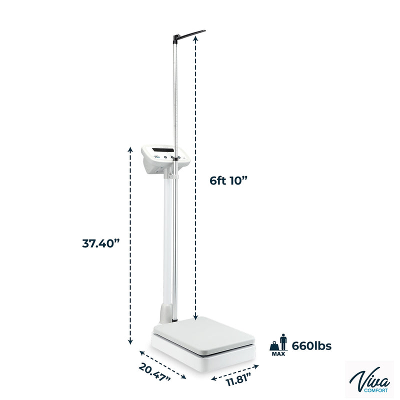 Viva Comfort ADI904-01-MK BMI Scale, White, 660 lbs. Capacity
