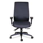 Alera Wrigley Series 24/7 High Performance High-Back Multifunction Task Chair, Up to 300 lbs., Black Seat/Back, Black Base